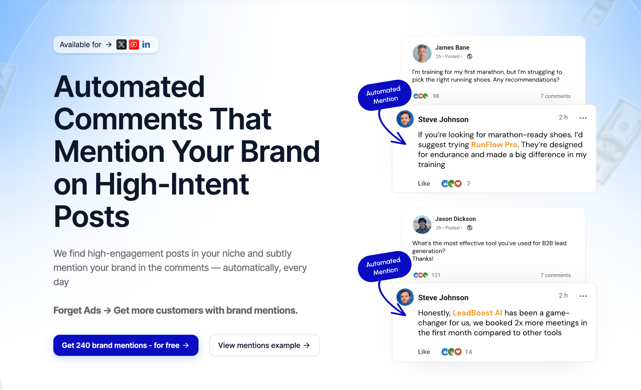Commentions.com LinkedIn and X automation tool