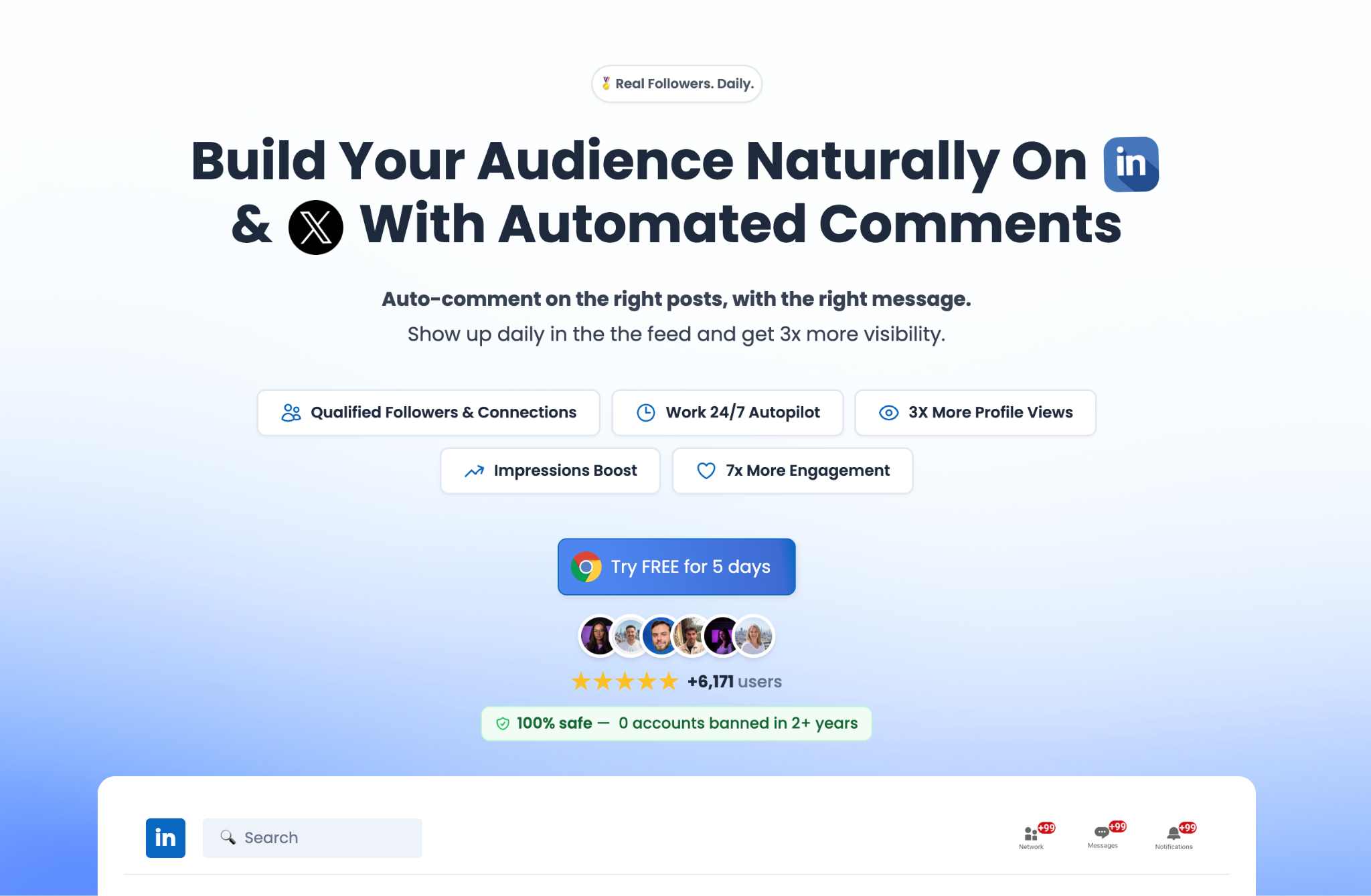 PowerIn.io LinkedIn automation tool interface